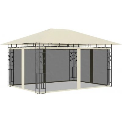 vidaXL Pavilon s moskytiérou 4x3x2,73 m béžový – Hledejceny.cz