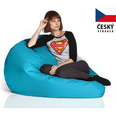 CrazyShop sedací vak Hruška Mega tyrkysová – Sleviste.cz