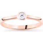 Cutie Jewellery Jemný třpytivý z růžového zlata Z8006 10 X 4 – Zboží Dáma