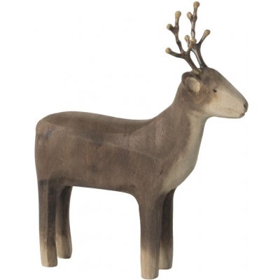 Maileg Dřevěná dekorace Reindeer Small hnědá barva dřevo kov – Hledejceny.cz