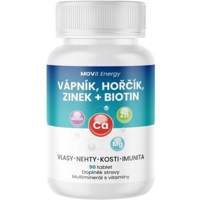 MOVit Vápník-Hořčík-Zinek + Biotin 90 tablet