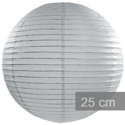 Lampion kulatý 25cm šedý – Zboží Mobilmania