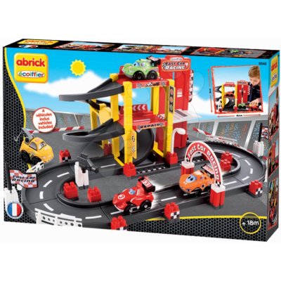 Écoiffier 3042 Abrick Garáž F1 se závodní dráhou a 4 autíčky – Zboží Dáma