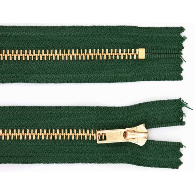 Pro Háčkování Kovový zip nedělitelný 6 cm, Ø 6 mm lahvově zelený – Hledejceny.cz