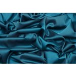 Saténové umělé hedvábí | Silky Armani - Tmavá tyrkysová – Hledejceny.cz