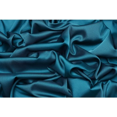 Saténové umělé hedvábí | Silky Armani - Tmavá tyrkysová – Hledejceny.cz