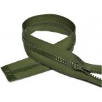 Zip kostkový 5 mm 85 cm dělitelný khaki – Hledejceny.cz