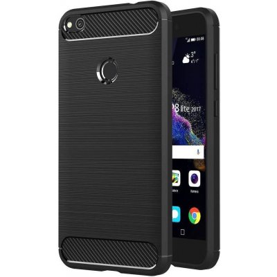 Pouzdro CARBON Huawei P8 Lite 2017, P9 Lite 2017 černé – Zboží Mobilmania