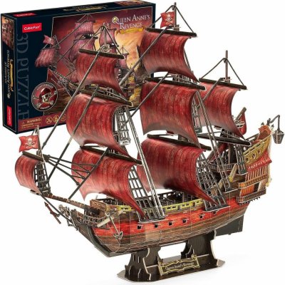 CUBICFUN 3D puzzle Plachetnice Queen Anne's Revenge 391 ks – Zboží Dáma