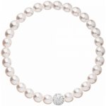 Pavona perlový bílý s Preciosa krystaly 33115.1 – Sleviste.cz