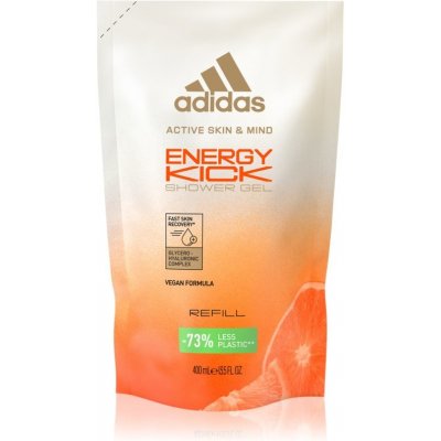 Adidas Energy Kick energizující sprchový gel náhradní náplň 400 ml