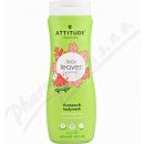 ATTITUDE Bio Spectra dětské tělové mýdlo a šampon (2 v 1) little leaves s vůní melounu a kokosu 473 ml