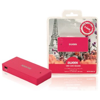 USB čtečka karet Paris, fuchsiová (NPCR1080-09)