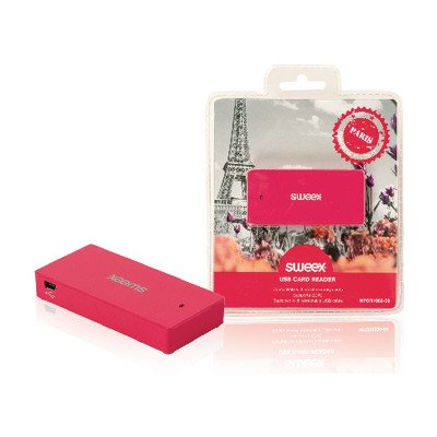 USB čtečka karet Paris, fuchsiová (NPCR1080-09)