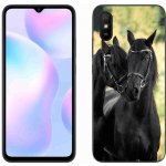 Pouzdro mmCase Gelové Xiaomi Redmi 9AT - dva černí koně – Zboží Mobilmania