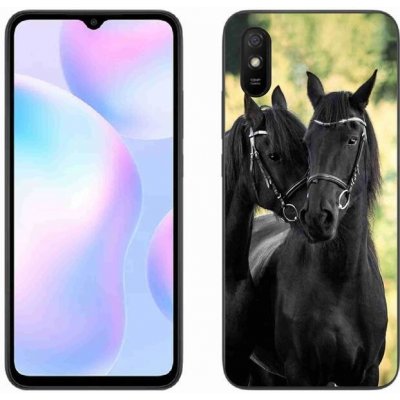 Pouzdro mmCase Gelové Xiaomi Redmi 9AT - dva černí koně – Zboží Mobilmania