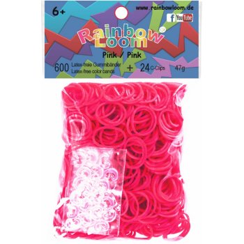 RAINBOW LOOM Original gumičky 600 kusov ružová