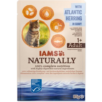 Iams Cat Naturally with Atlantic Herring in Gravy 85 g – Zboží Mobilmania