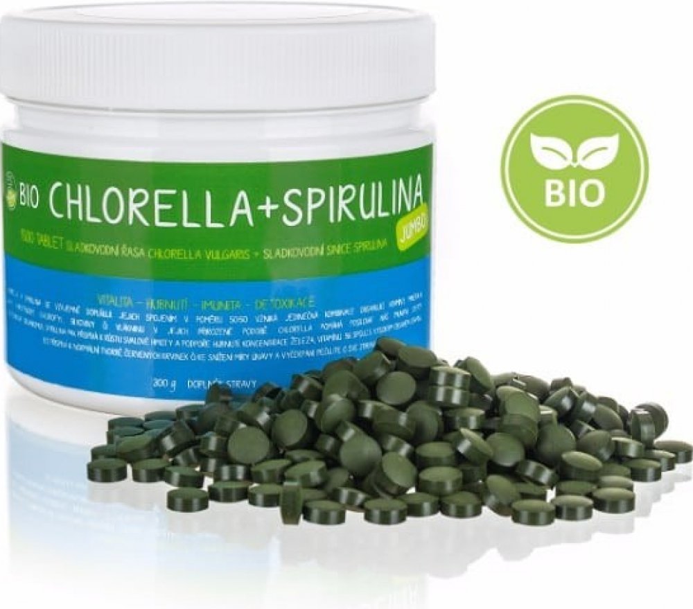 Empower Supplements Bio Chlorella + Spirulina Jumbo 1500 tablet |  Srovnanicen.cz