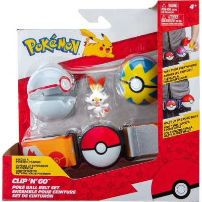 Boti Pokémon Clip and Go set Hopplo s páskem Poké ball + Premier ball – Zbozi.Blesk.cz