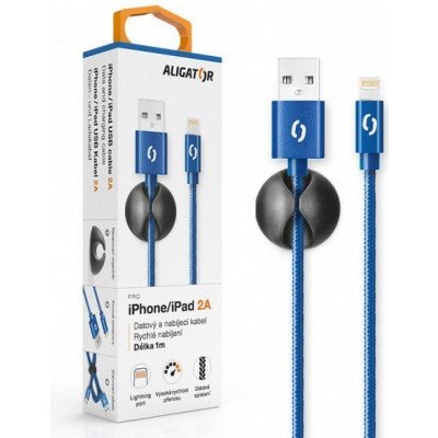 Aligator Datový kabel premium 2A,MicroUSB,modrý DATKP13 – Zboží Mobilmania