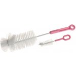 Akuku kartáč na láhev a dudlík růžový – Zboží Dáma