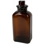 Láhev skleněná hranatá s broušeným širokým hrdlem 250 ml HNĚDÁ 820294-250-s – Hledejceny.cz