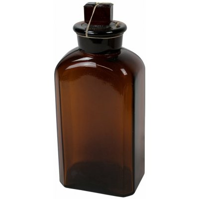 Láhev skleněná hranatá s broušeným širokým hrdlem 250 ml HNĚDÁ 820294-250-s – Hledejceny.cz