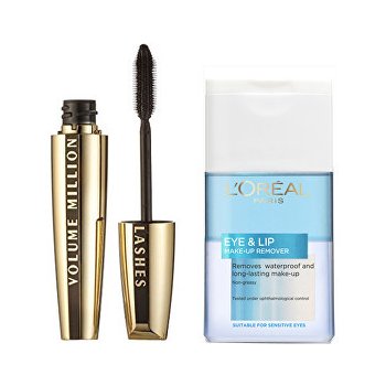 L'Oréal Paris Volume Million Lashes Řasenka Volume Million Lashes 10,5 ml + Odličovač make-upu 150 ml dárková sada