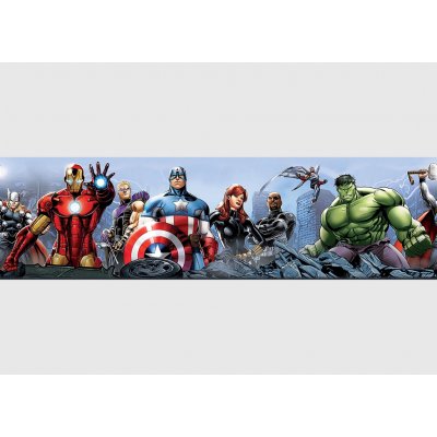 AG Design WBD--8077 Dětská samolepicí bordura Avengers 14 cm x 5 m – Zbozi.Blesk.cz