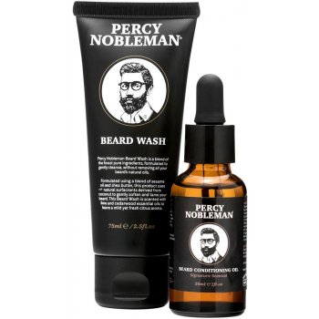 Percy Nobleman Beard šampon na vousy 75 ml + výživný olej na vousy 30 ml dárková sada