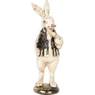 Dekorace králíček s černým kabátkem 8*9*25 cm Clayre & Eef – Hledejceny.cz