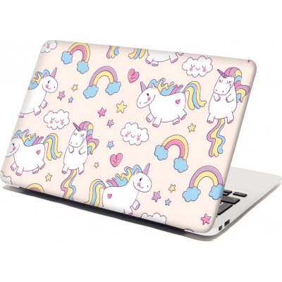Sablio Samolepka na notebook Jednorožci - 29x20 cm – Zboží Živě