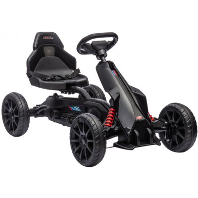 HOMCOM motokára dětské vozidlo s nastavitelným sedadlem šlapací auto šlapací černá – Zboží Dáma