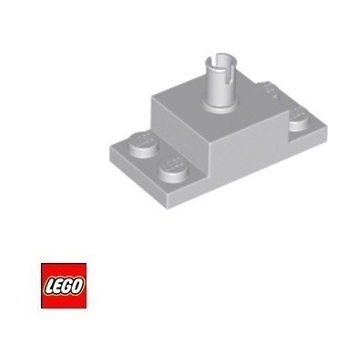 LEGO® 30592 Kostka 2x2 S horním pinem a 1x2 podložka po stranách Světle-Šedá – Zboží Mobilmania