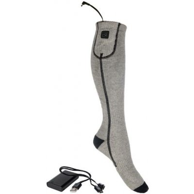 HKM Vyhřívané podkolenky Keep Warm včetně baterie grey black – Zboží Dáma