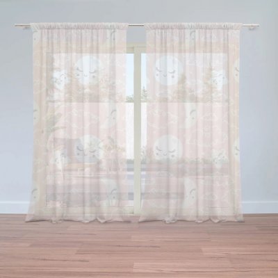 Sablio Záclony Mráčky a měsíc: 2ks 150x250cm – Hledejceny.cz
