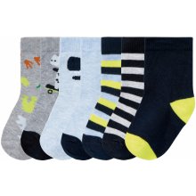 Lupilu Chlapecké ponožky s BIO bavlnou 7 párů šedá / žlutá / modrá / navy modrá