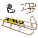 Sulov Sáně dřevěné 67 délka 125 cm + ohrádka + popruh žluto-černá – Zboží Dáma