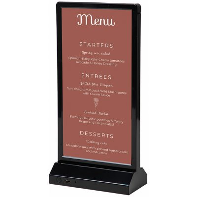 Jansen Display T stojánek LED DL Černý, 117 x 240 mm – Sleviste.cz