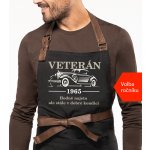 Kariban HobbyTriko Zástěra k narozeninám Exclusive Veterán Černošedá – Hledejceny.cz