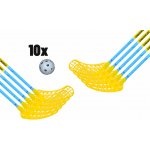 FLOORBEE Douglas 32 + Balls světle modrá / neonově žlutá 10 ks – Sleviste.cz