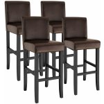 TecTake 403513 4 ks dřevěné + hnědá – Zboží Mobilmania