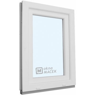 KNIPPING Plastové okno - 70 AD, 600x900 mm, OS, bílá Otevírání: pravé, Sklo: čiré – Zboží Mobilmania