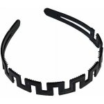 Plastová čelenka černá lesklá - hradby – Zboží Dáma