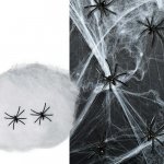 Pavučina bílá s 4 pavouky Halloween 550 g – Hledejceny.cz