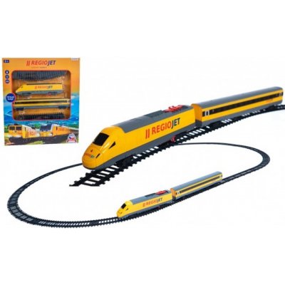 Rappa Vlak žlutý RegioJet s kolejnicemi 18 ks – Zboží Mobilmania