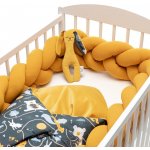 Eseco Pletený mantinel do kulatých postýlek černá /mustard – Zboží Dáma