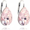 Náušnice Swarovski Elements Pear stříbrné visací růžové slzičky kapky 31231.7 Light Rose růžová světlá