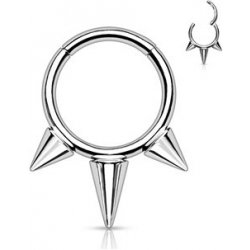 Šperky4U piercing segment kruh titan s hroty TIT1127-1208